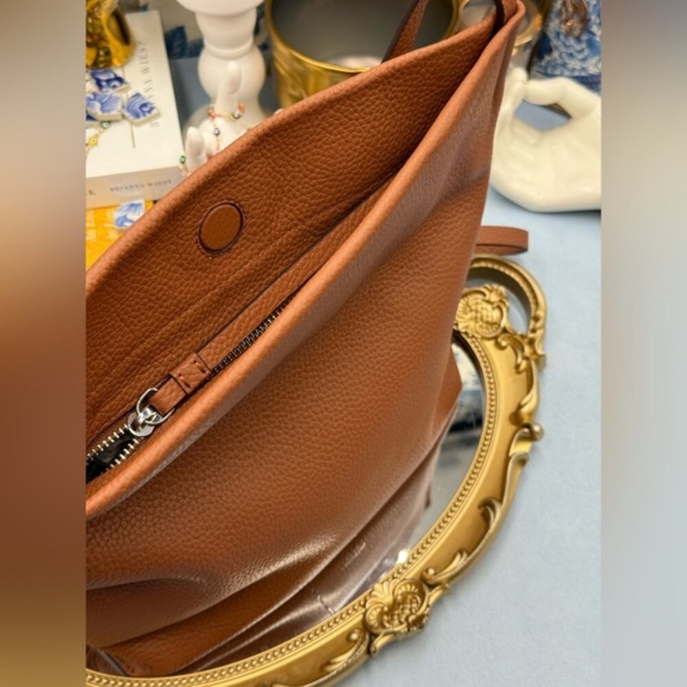 🆕 OROTON 🧿 NWOT Alice Slouch Hobo Zip Crossbody Bag, Whiskey CognacTan - Picture 9 of 13